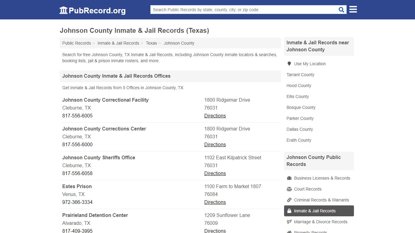 Free Johnson County Inmate & Jail Records (Texas Inmate ...